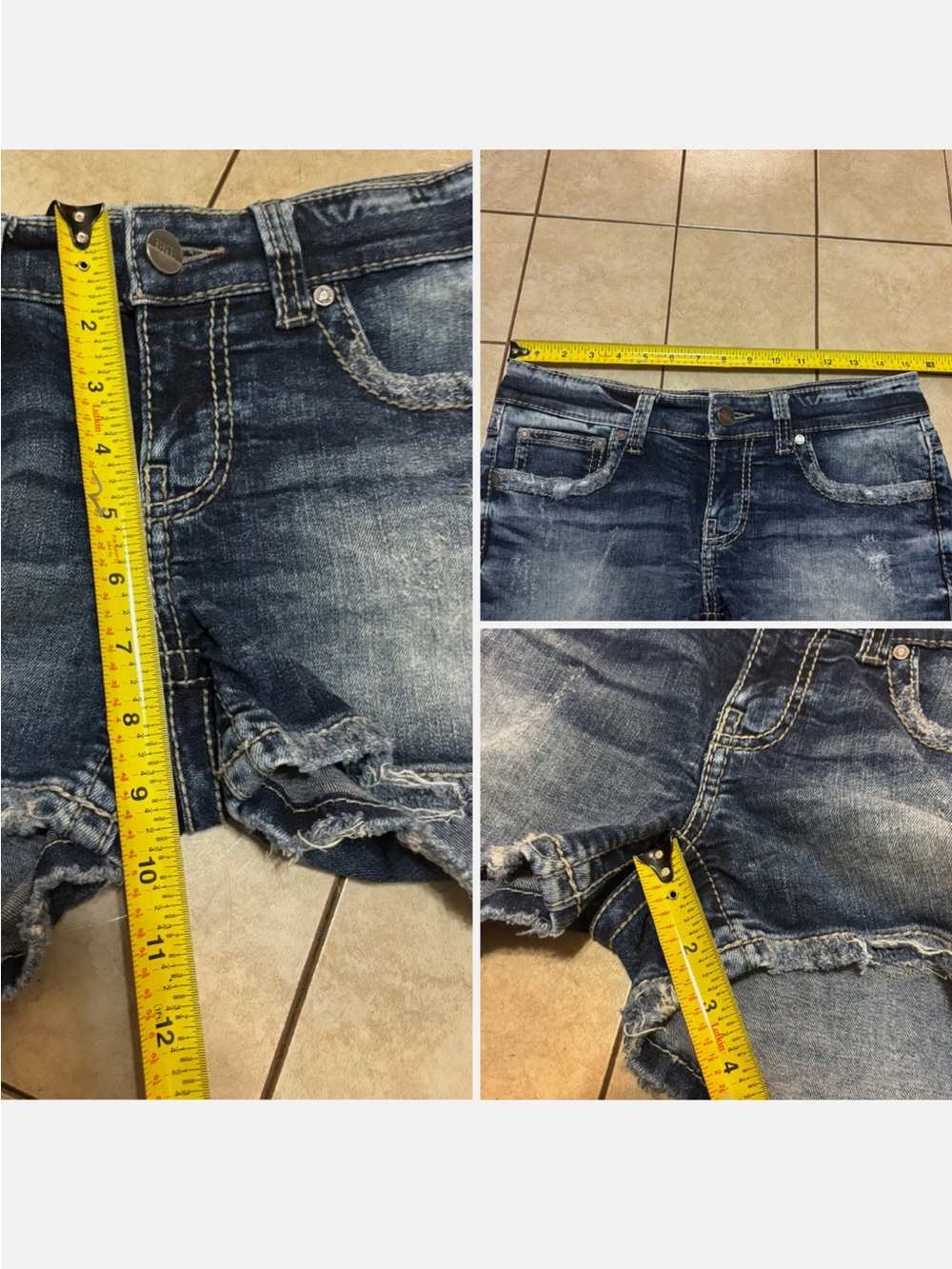 BKE Stella Low Rise Distressed Denim Jean Shorts Size 28 - Picture 4 of 4